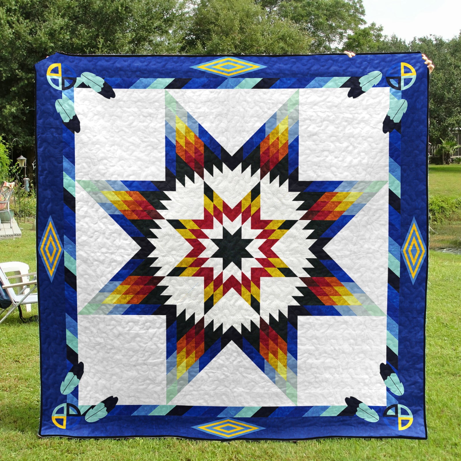 Native American Inspired Star Art Quilt HN180503M