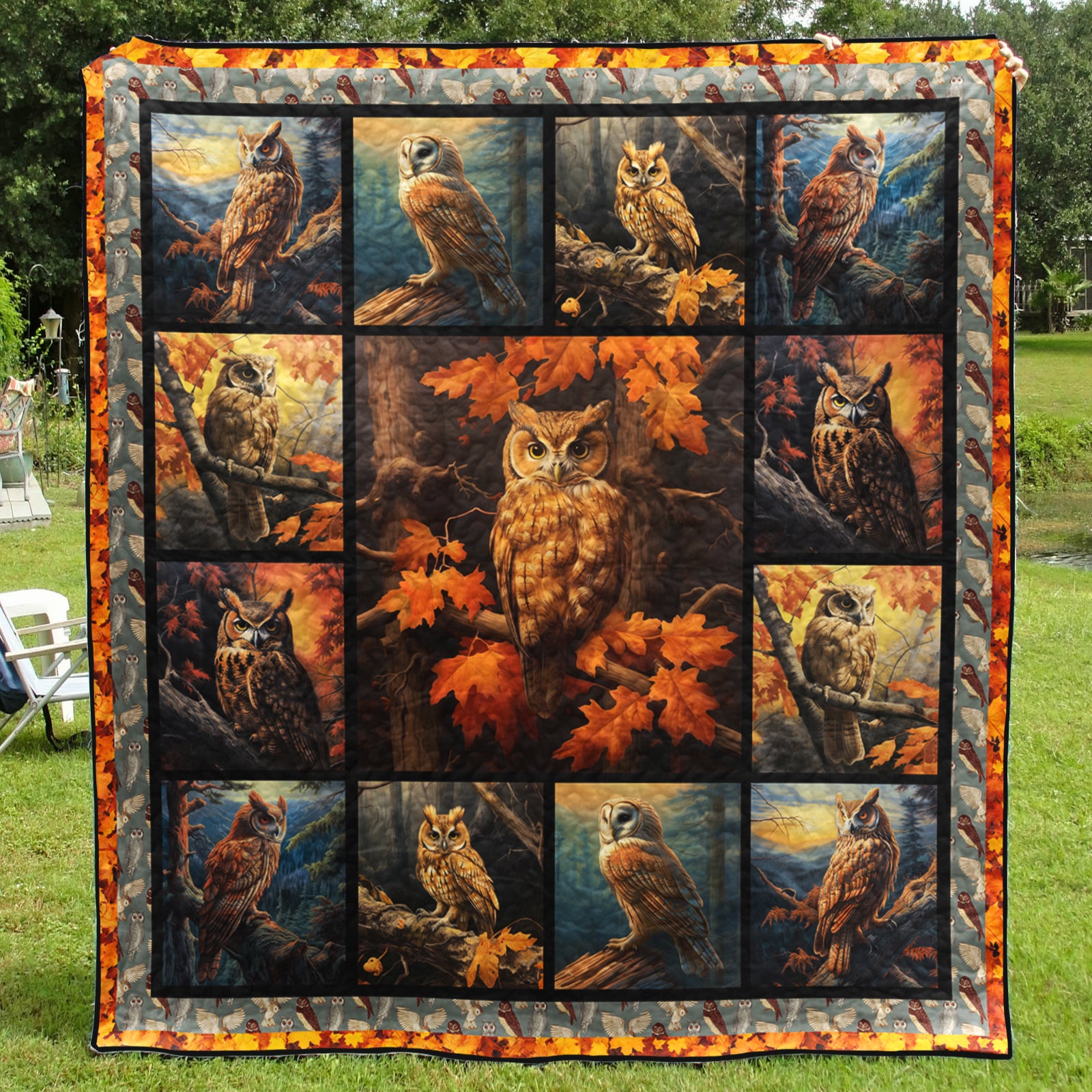 Owl ND041106 Art Quilt