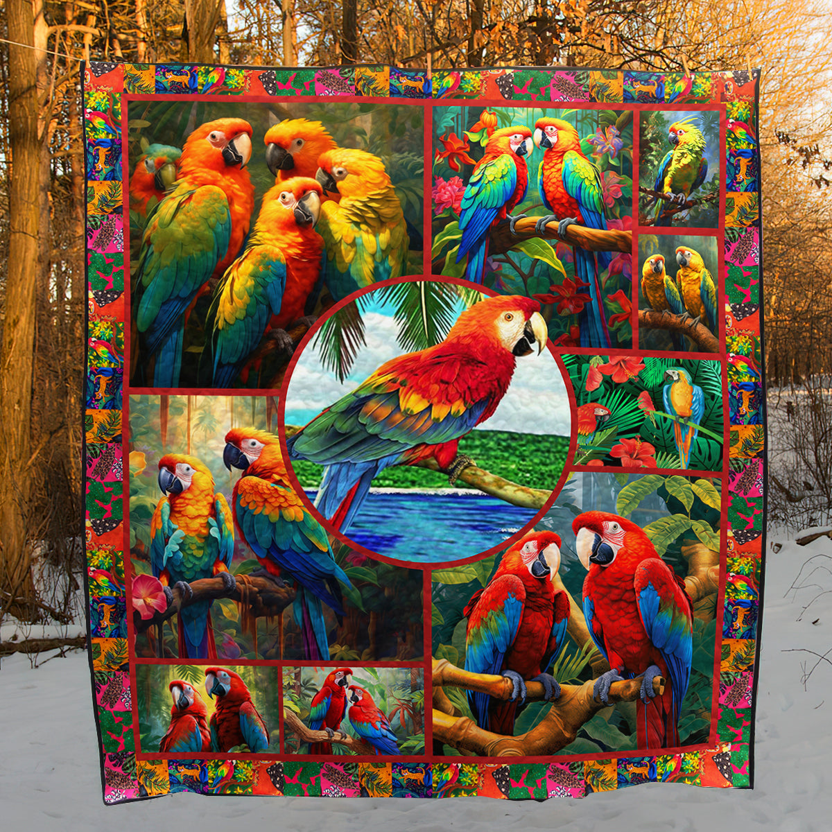 Parrot Art Quilt HT021105