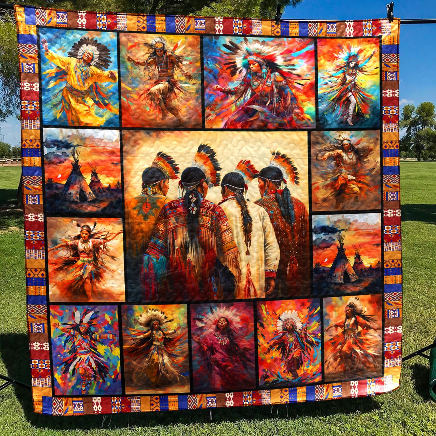 Pow Wow Art Quilt HN281002M