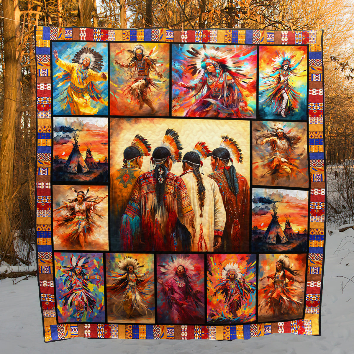 Pow Wow Art Quilt HN281002M