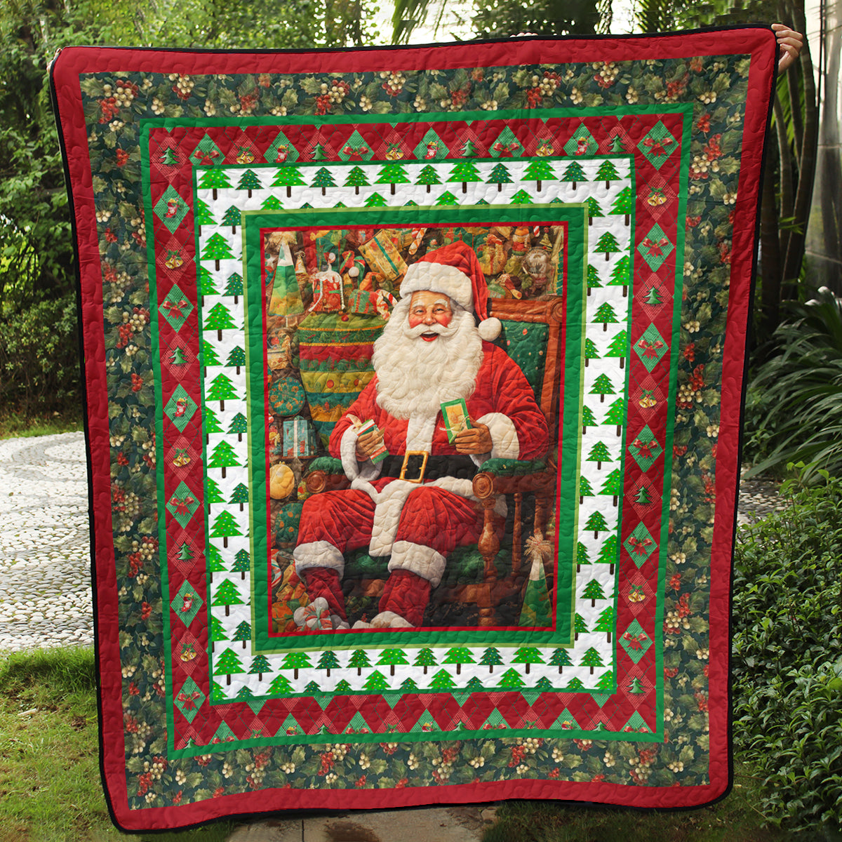 Santa Christmas CLA2110401Q Art Quilt