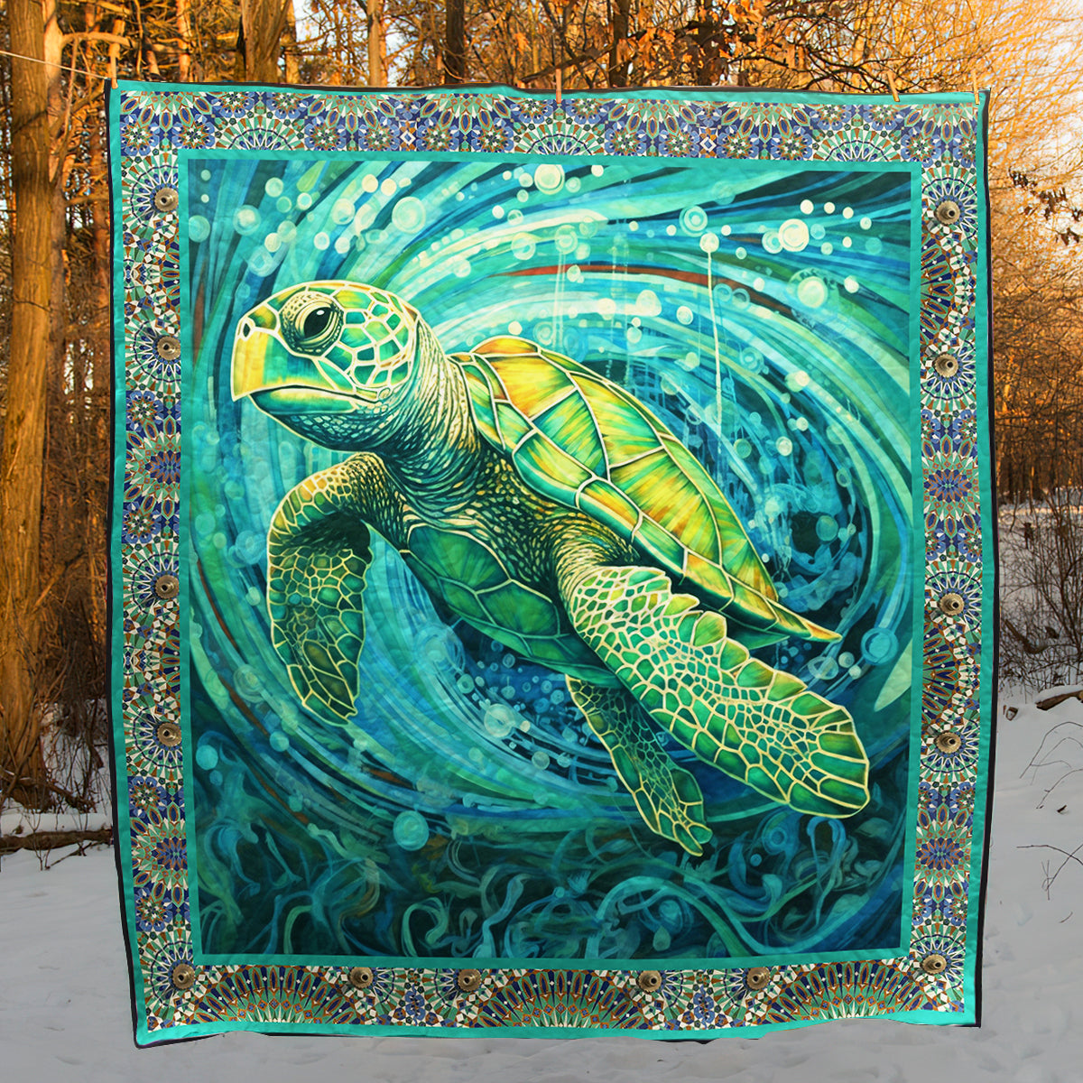 Sea Turtle TD21110494 Art Quilt