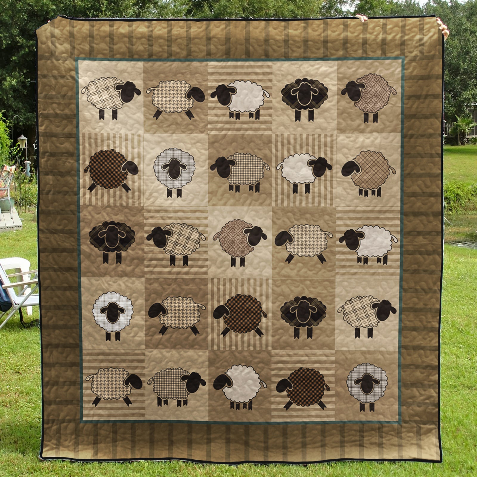 Sheep CLA1710510Q Art Quilt