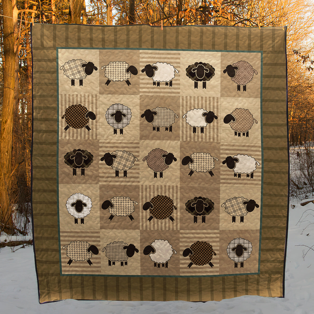 Sheep CLA1710510Q Art Quilt
