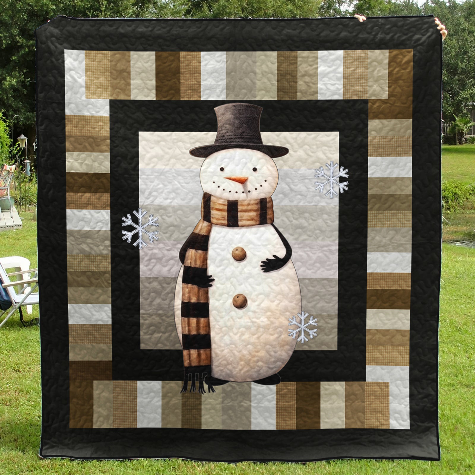 Snowman CLA0910626Q Art Quilt
