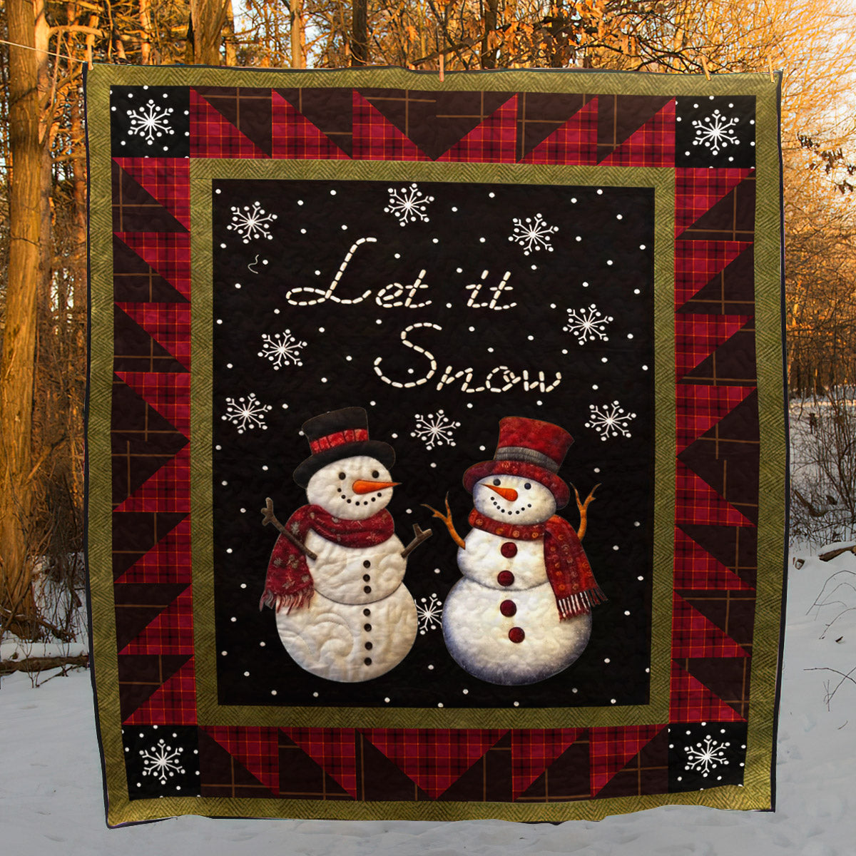 Snowman CLA2210416Q Art Quilt