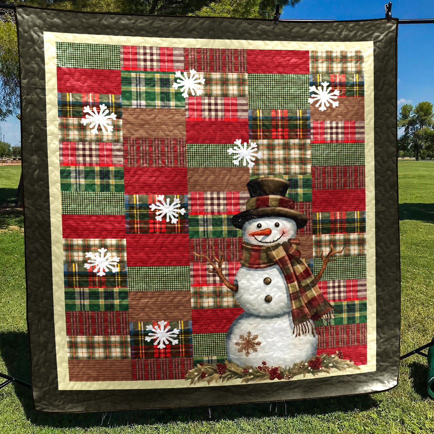 Snowman Christmas CLM0910174 Art Quilt