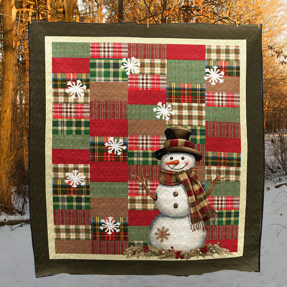 Snowman Christmas CLM0910174 Art Quilt