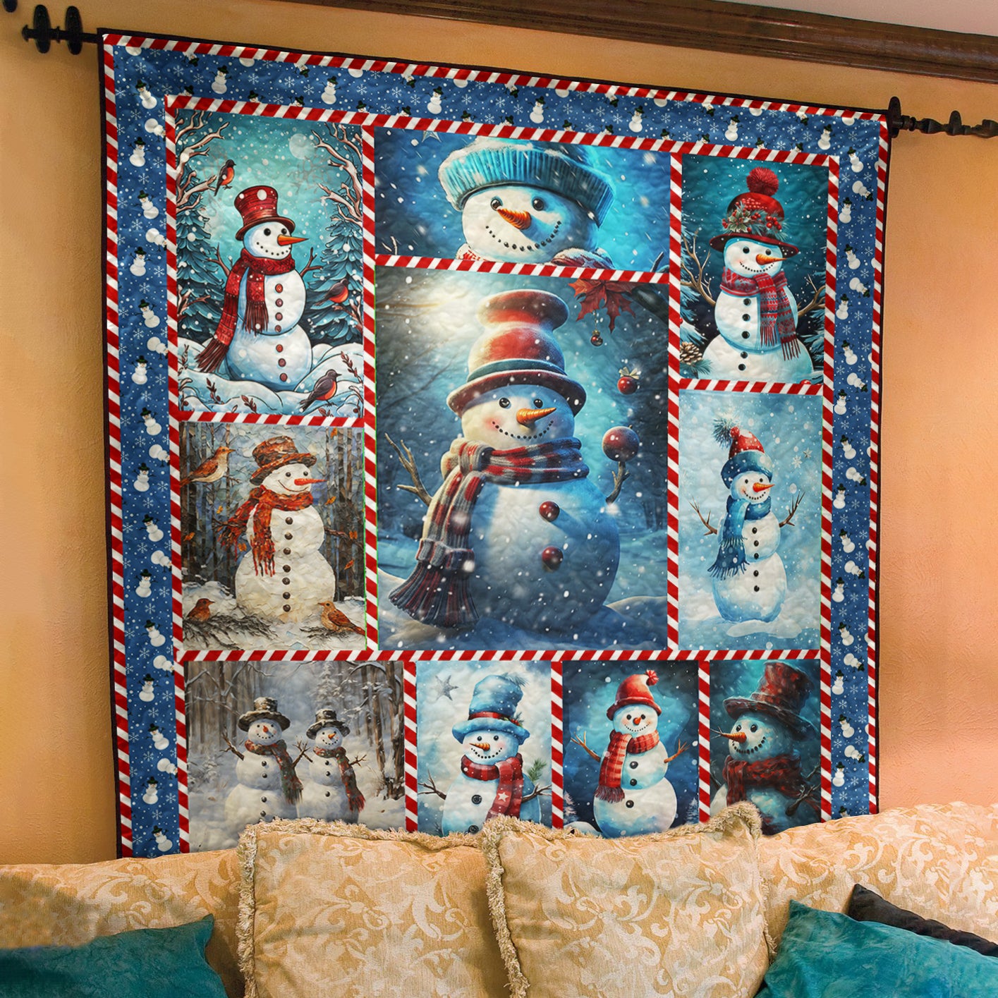 Snowman Art Quilt HT301003