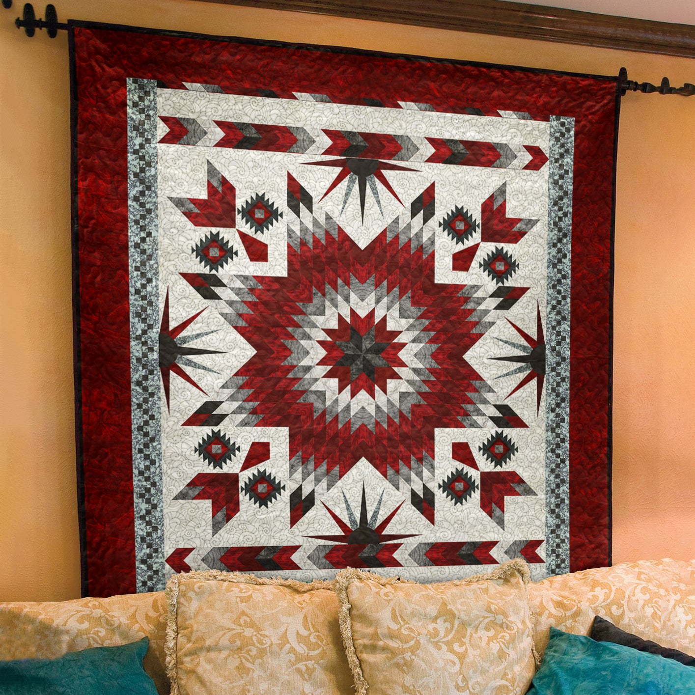 Native American Inspired Star CLA150650 Art Quilt