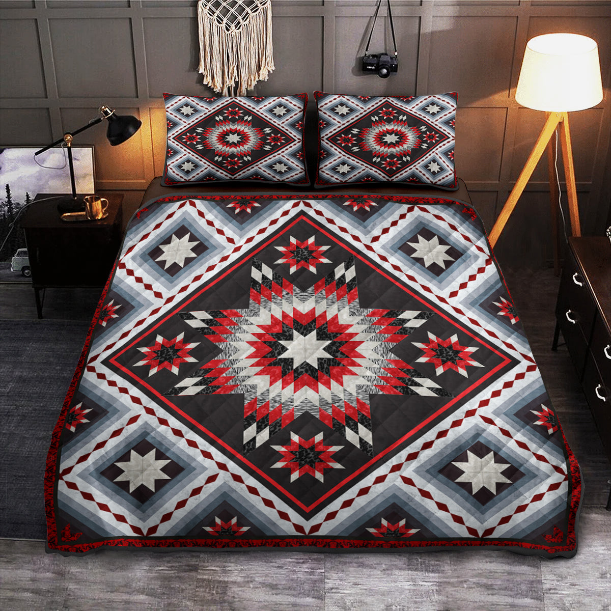 Star Native American Inspired Quilt Bed Set HN230508M