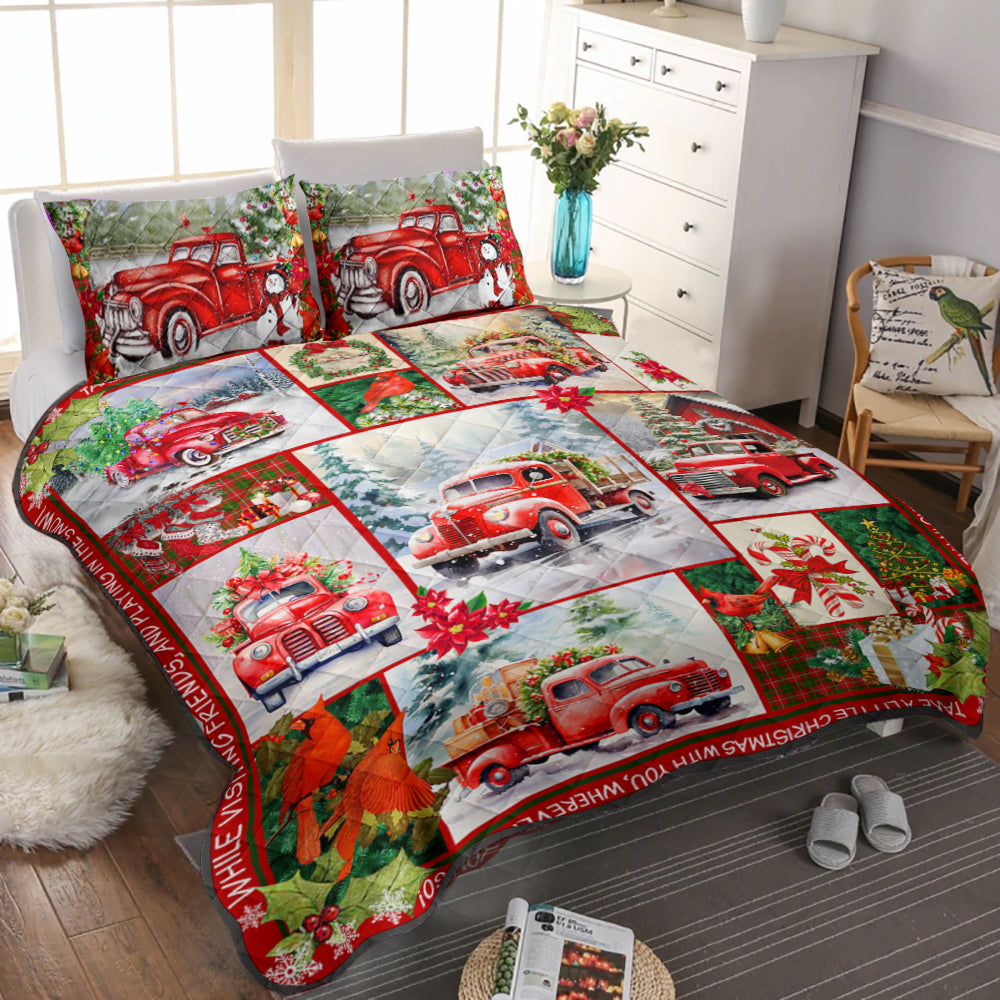 Take A Little Christmas With You Quilt Bed Set TM140908