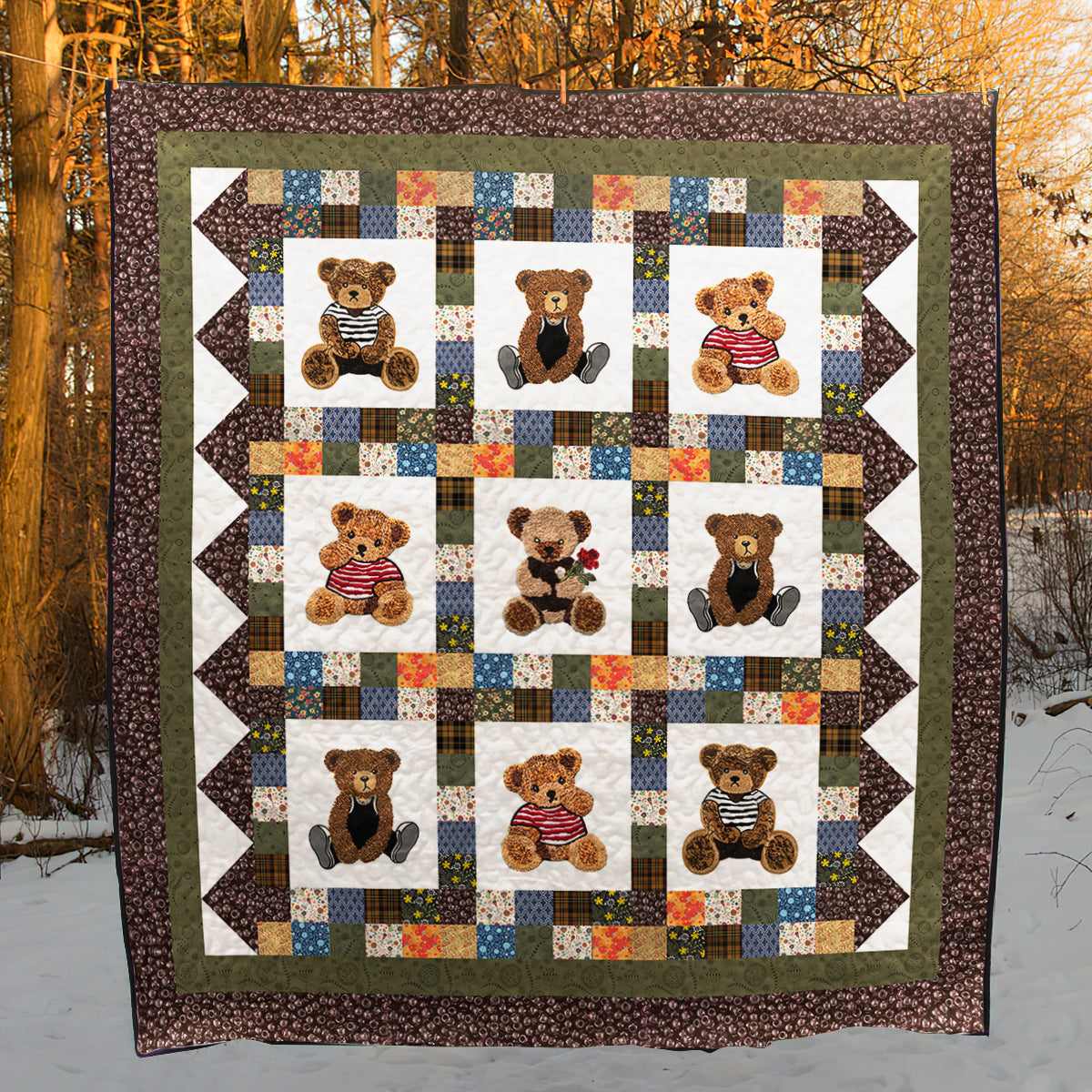 Teddy Bear CLT0111288H Art Quilt