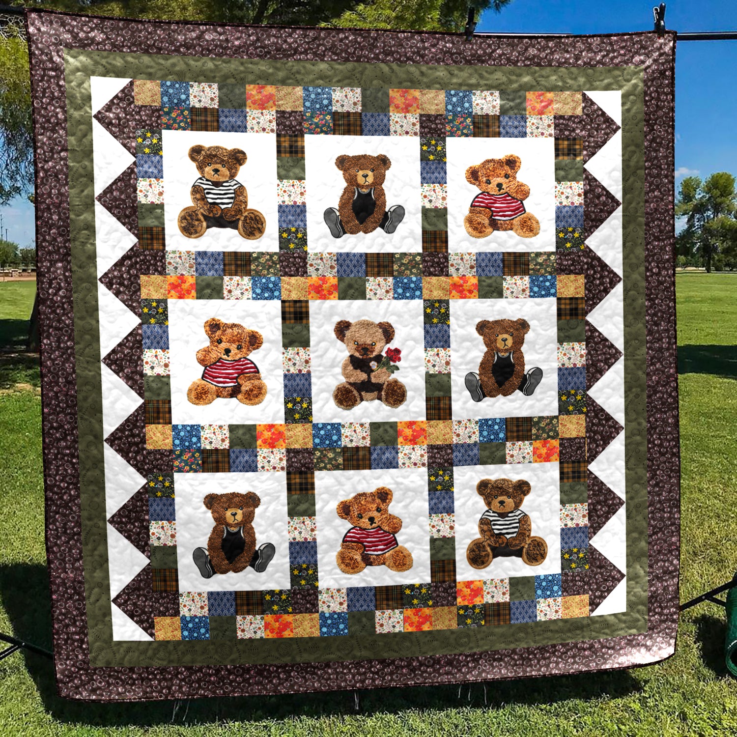 Teddy Bear CLT0111288H Art Quilt