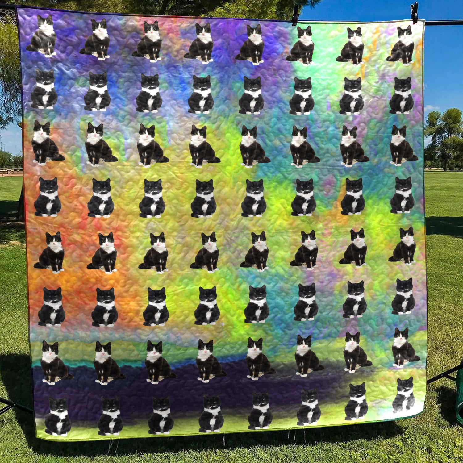 Tuxedo Cats CL20110307MDQ Art Quilt