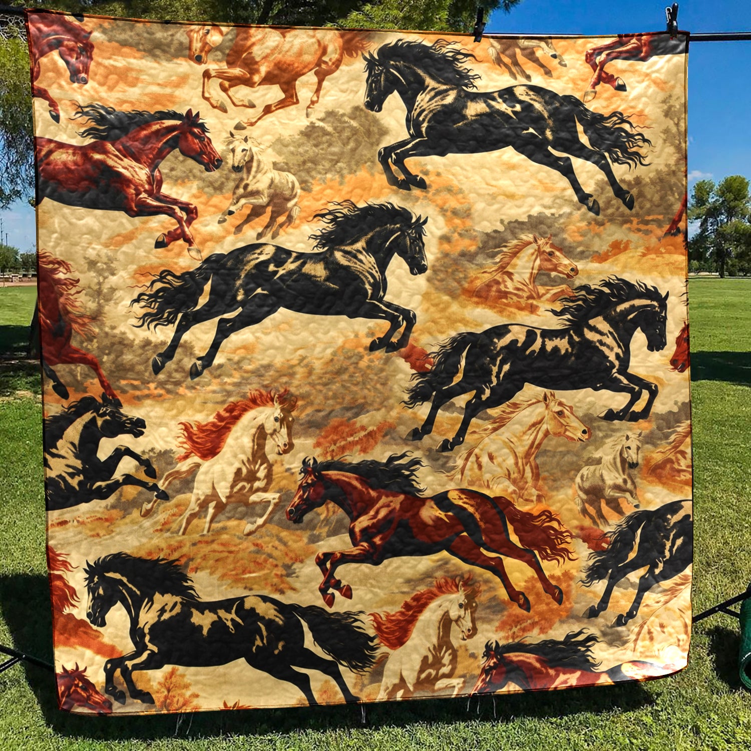 Wild Horses CLM3110328 Art Quilt