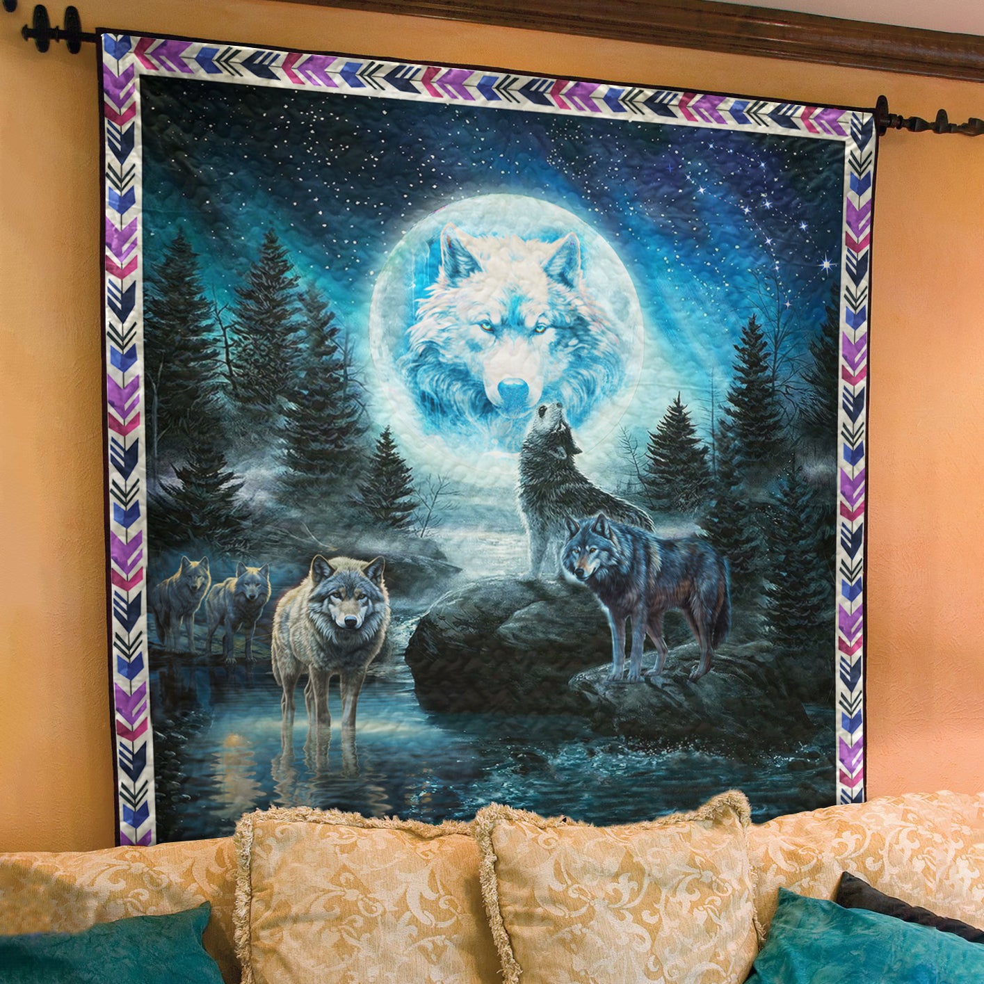 Wolf CLA1510495Q Art Quilt