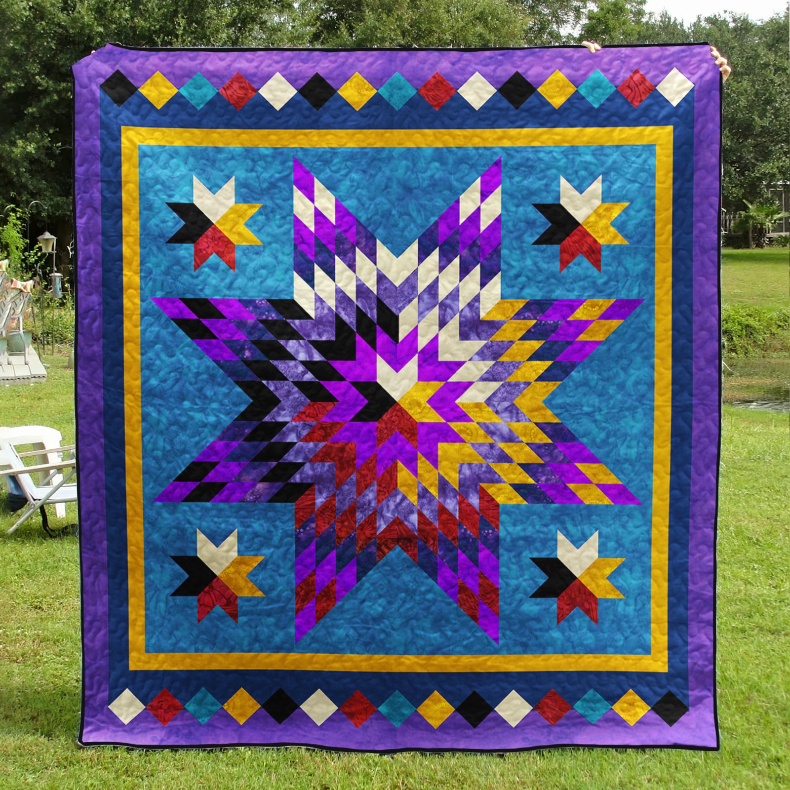 Native American Inspired Star Art Quilt TL28072301BL