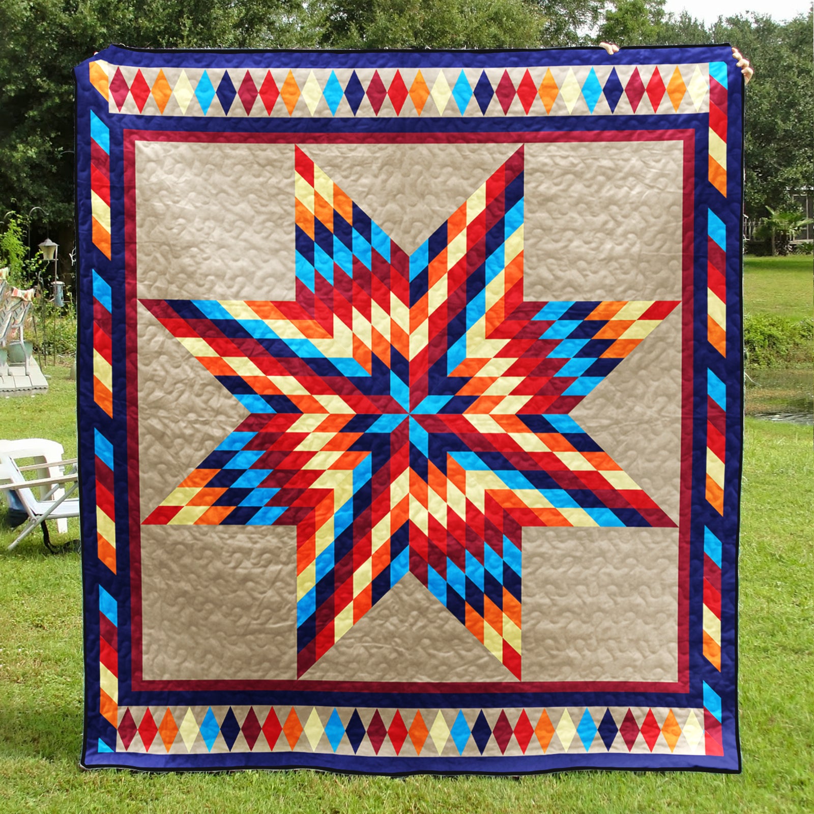 Native American Inspired Star Art Quilt TL05082302BL