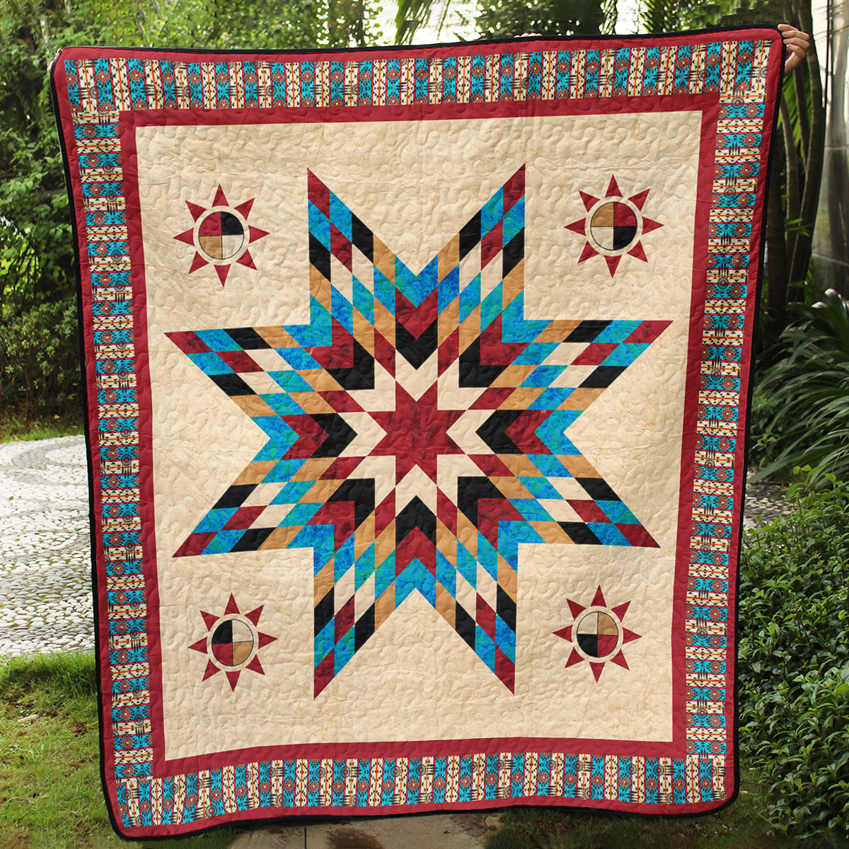 Native American Inspired Star Art Quilt TL25072302BL