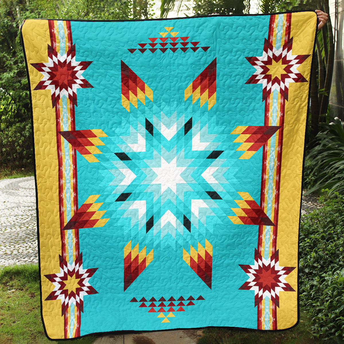 Native American Inspired Star Art Quilt TL22072302BL