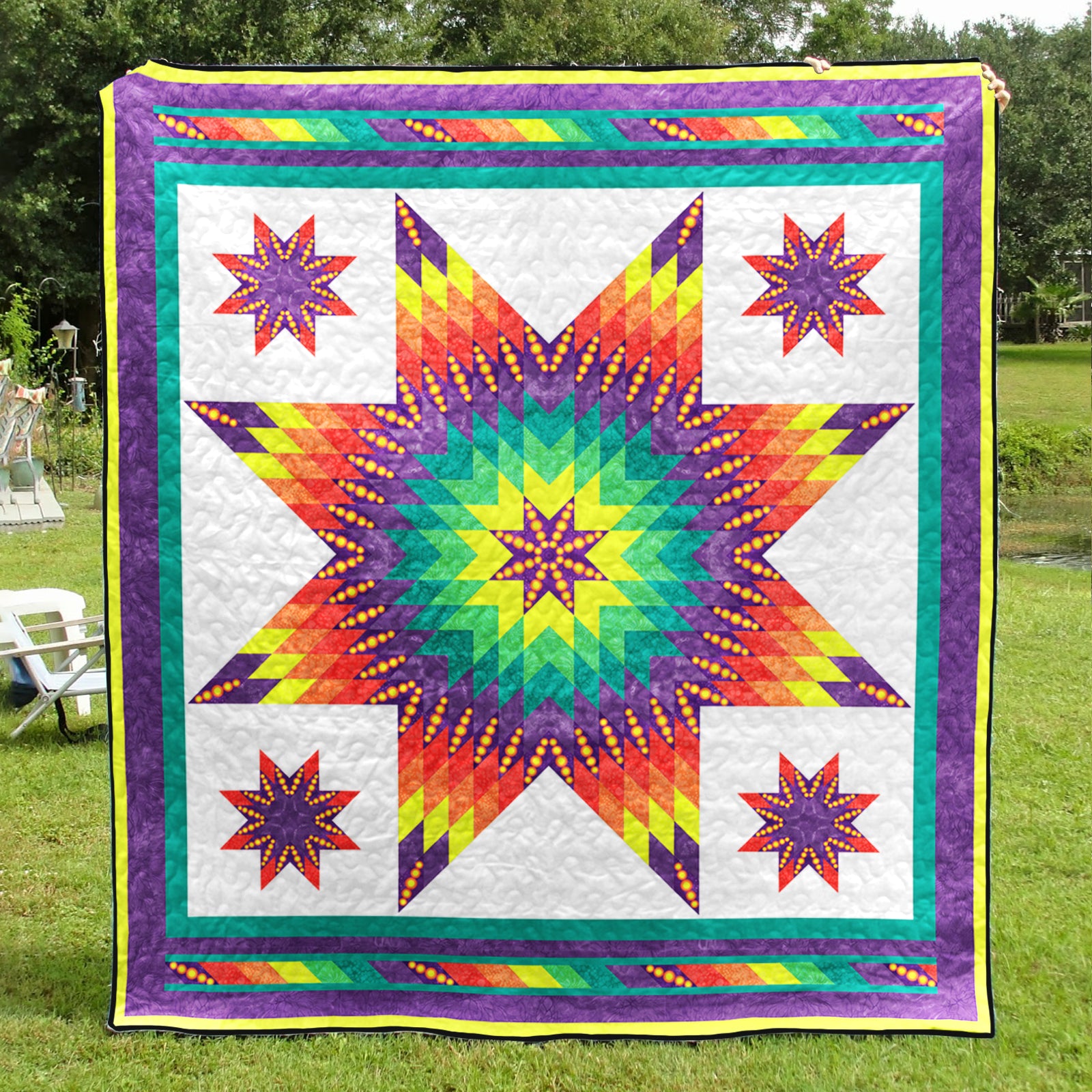 Native American Inspired Star Art Quilt TL31072302BL