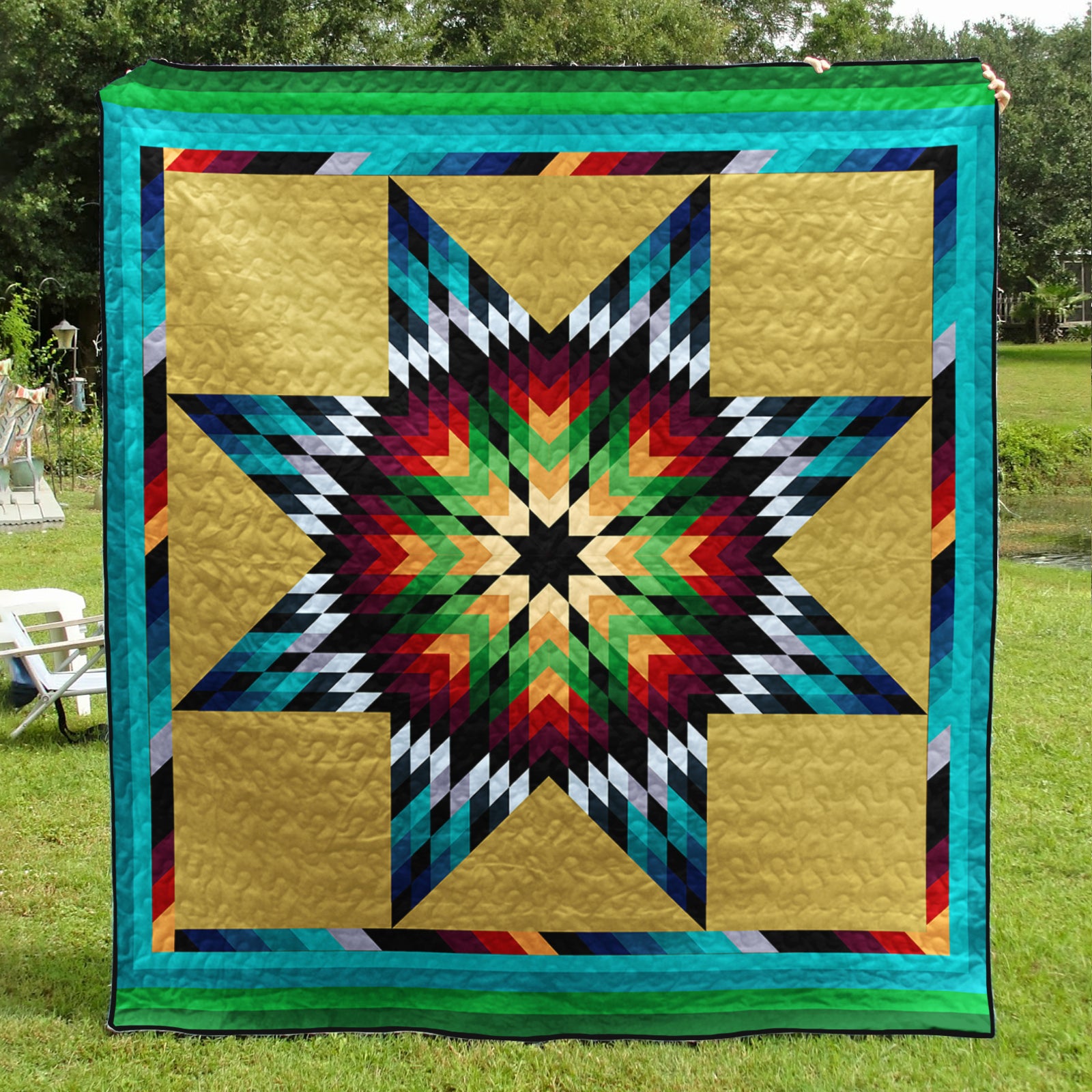 Native American Inspired Star Art Quilt TL26072302BL