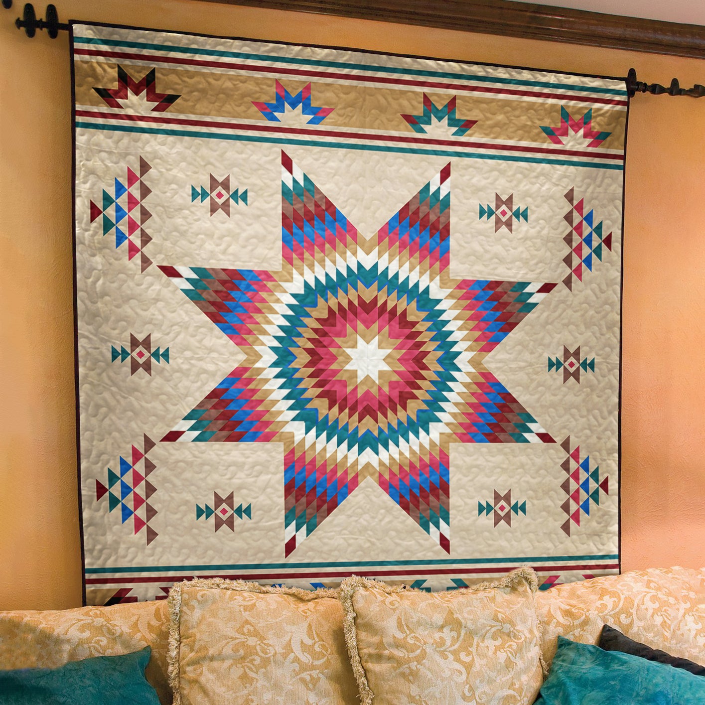 Native American Inspired Star Art Quilt TL01082302BL