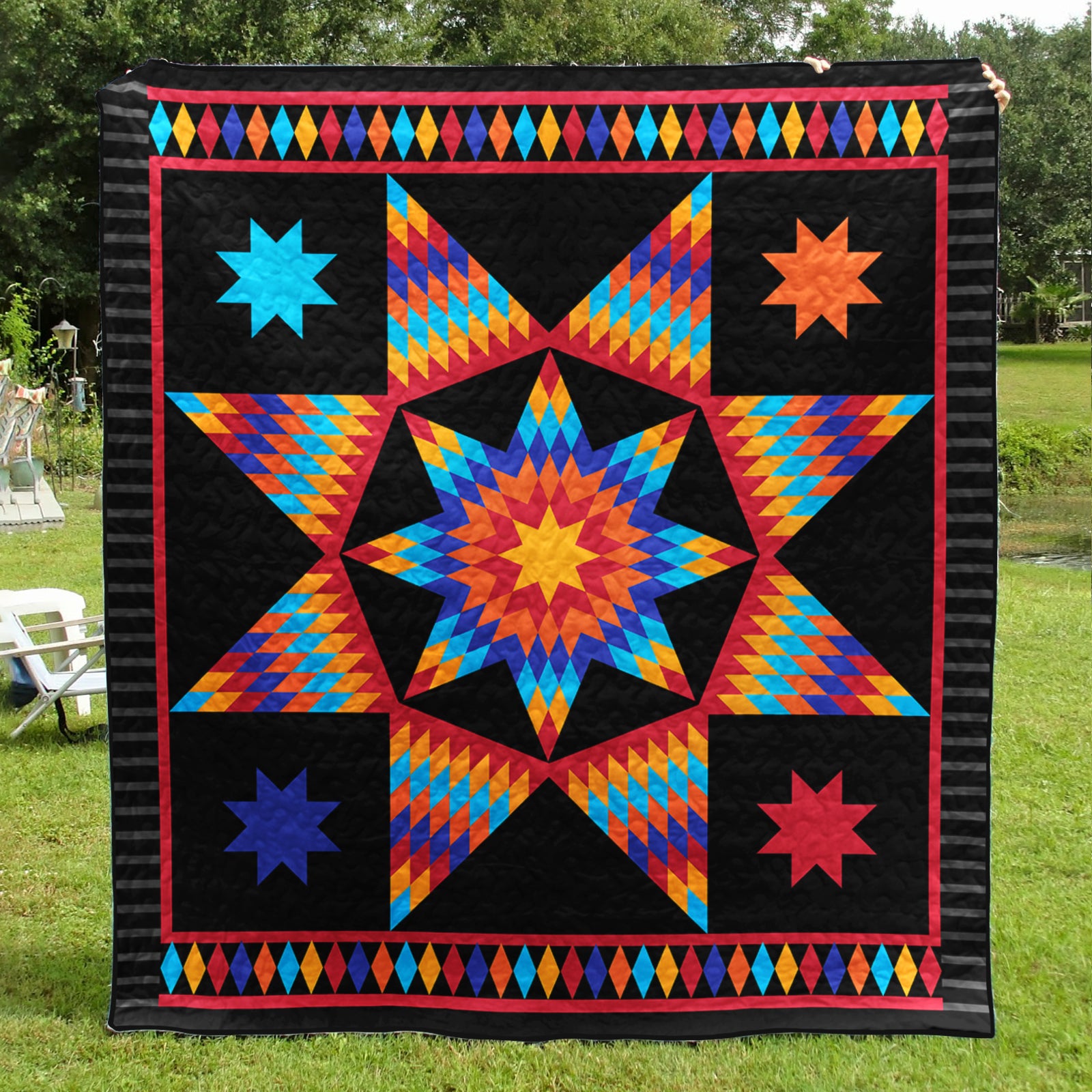 Native American Inspired Star Art Quilt TL07082303BL