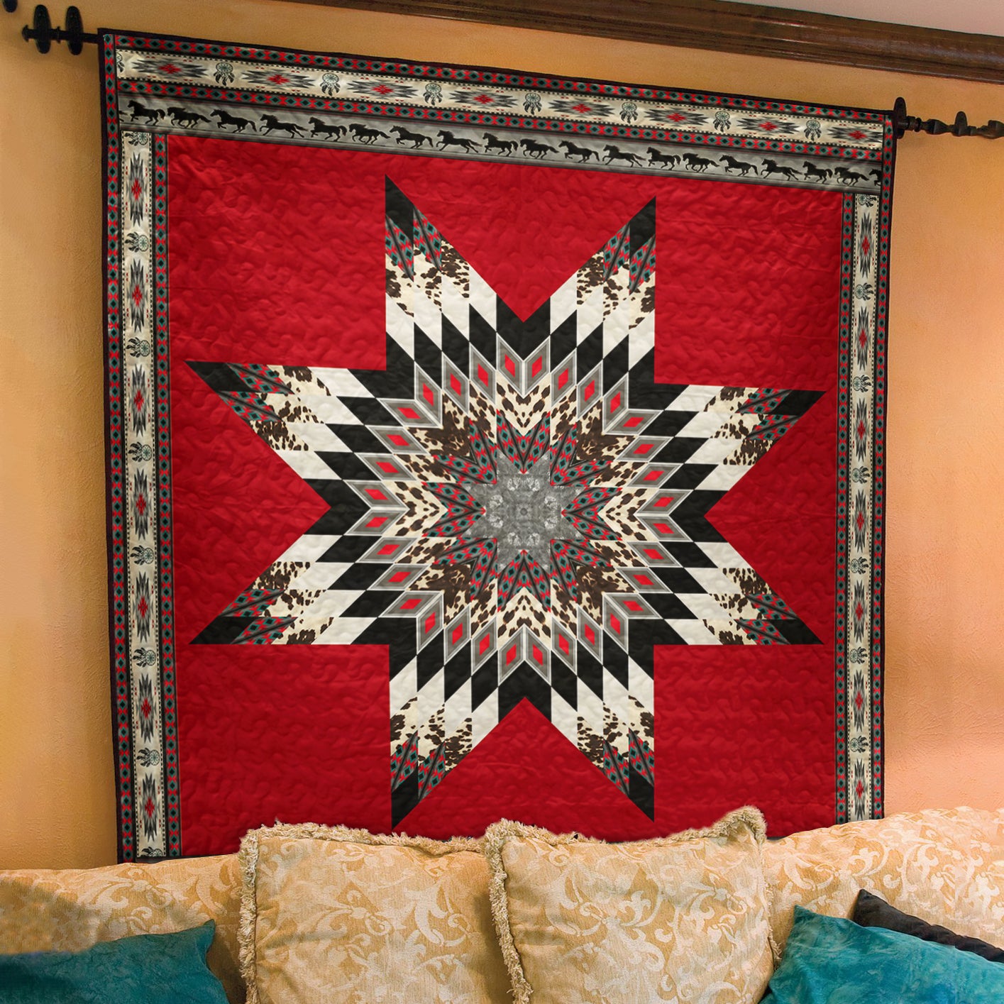 Native American Inspired Star Art Quilt TL27072303BL