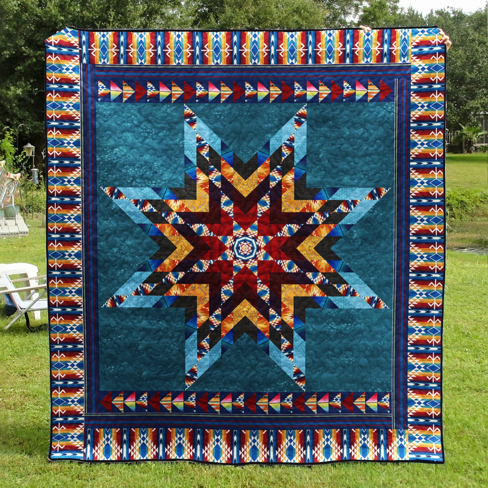 Native American Inspired Star Art Quilt TL25072303BL