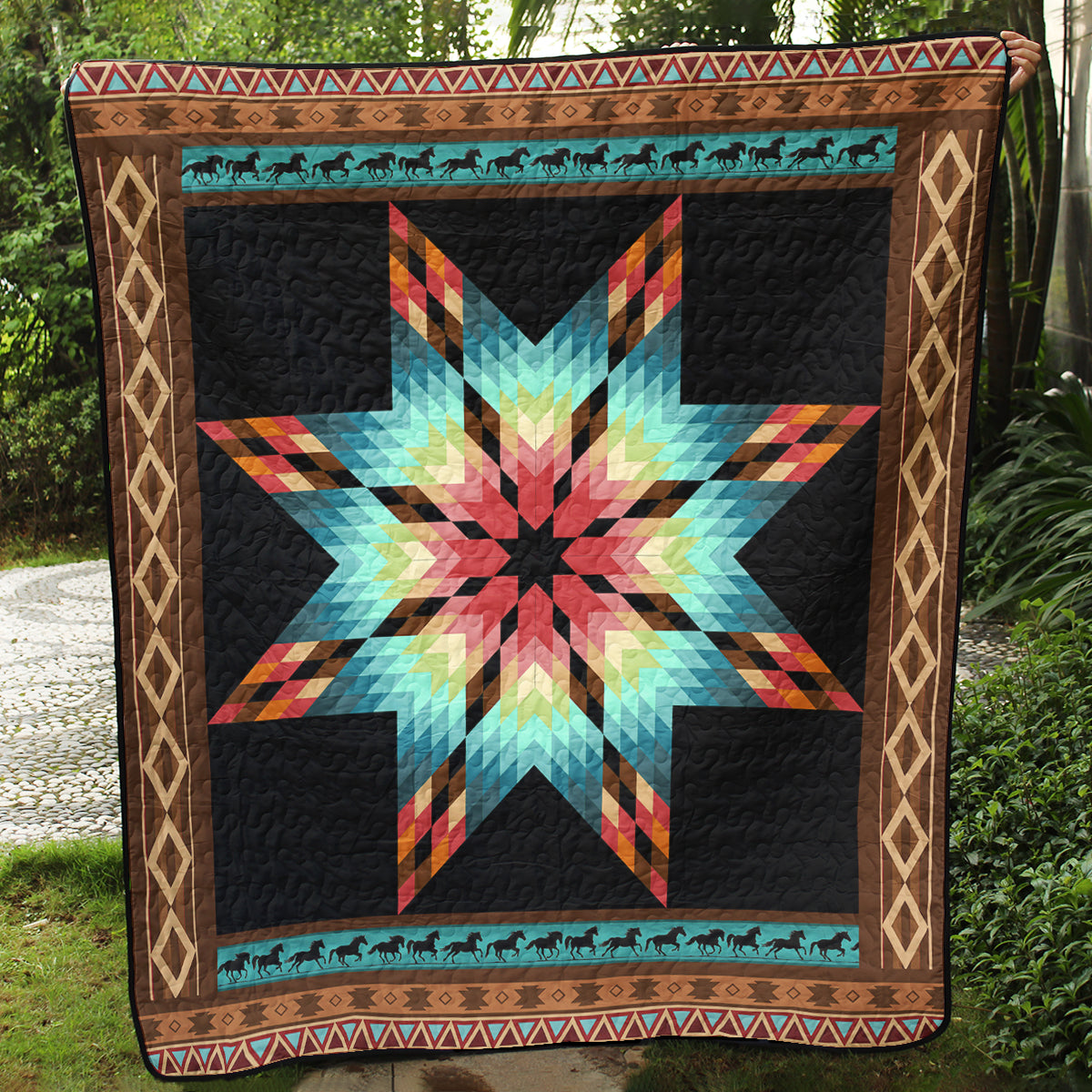 Native American Inspired Star Art Quilt TL22072303BL