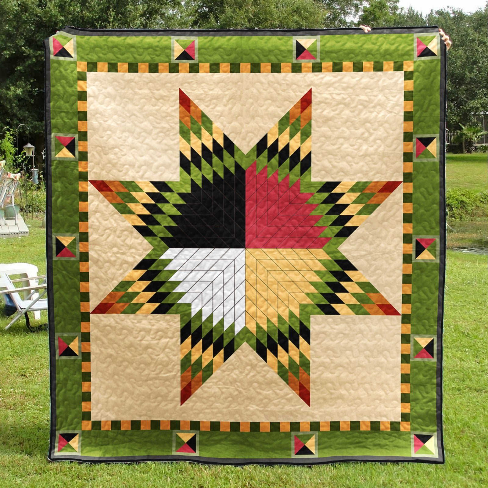 Native American Inspired Star Art Quilt TL28072303BL