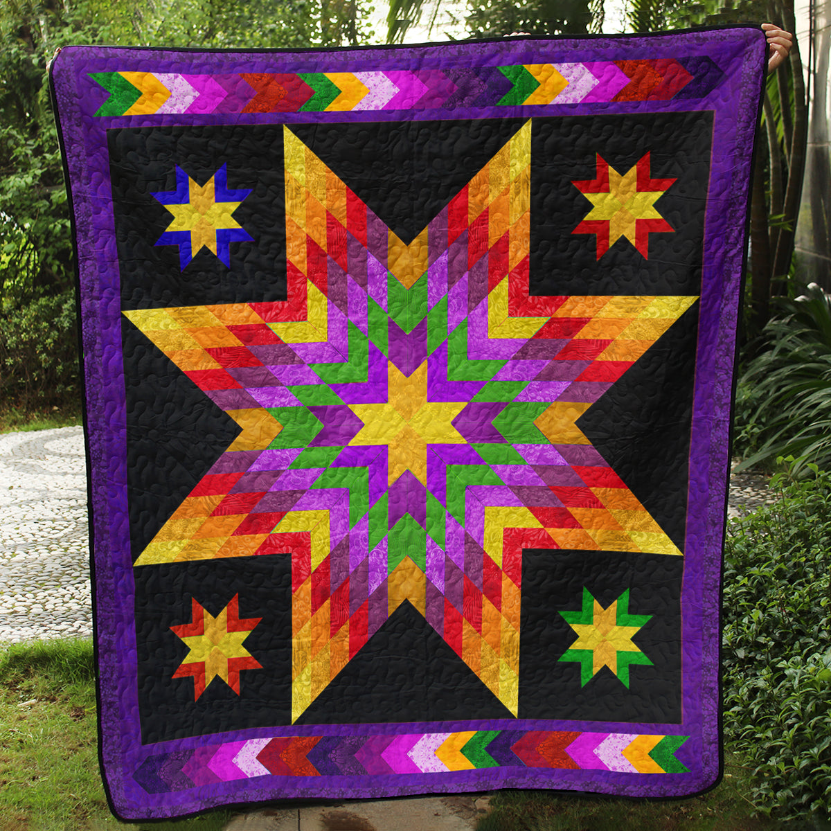 Native American Inspired Star Art Quilt TL31072304BL