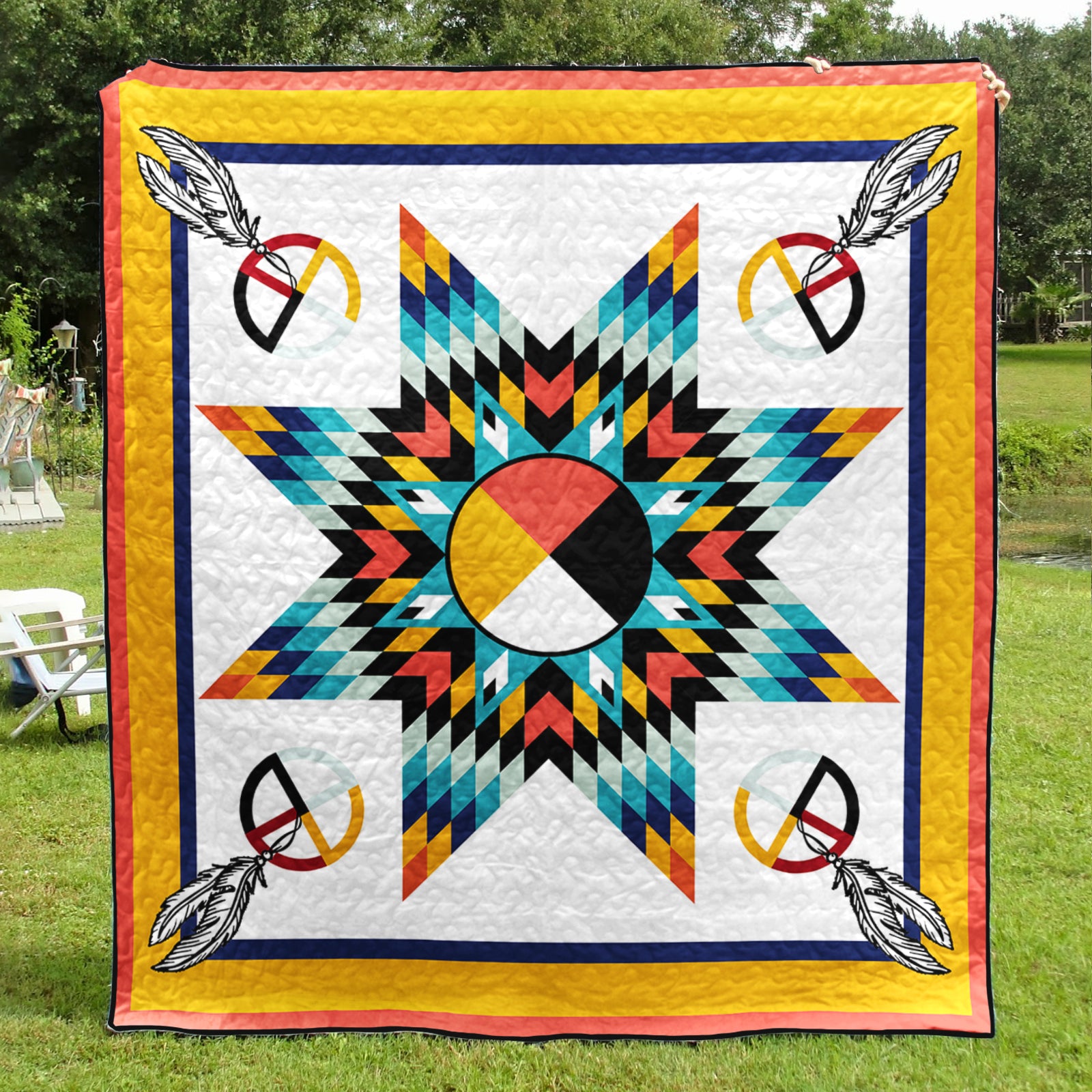 Native American Inspired Star Art Quilt TL08082304BL