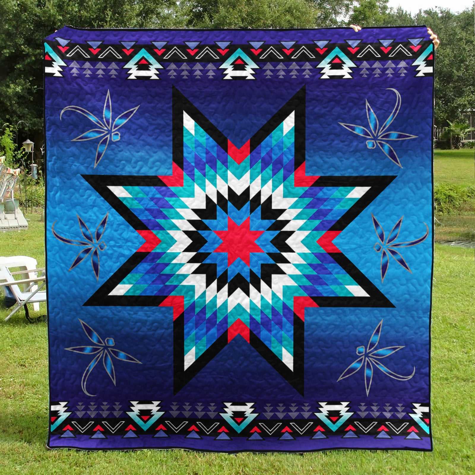 Native American Inspired Star Art Quilt TL07082304BL