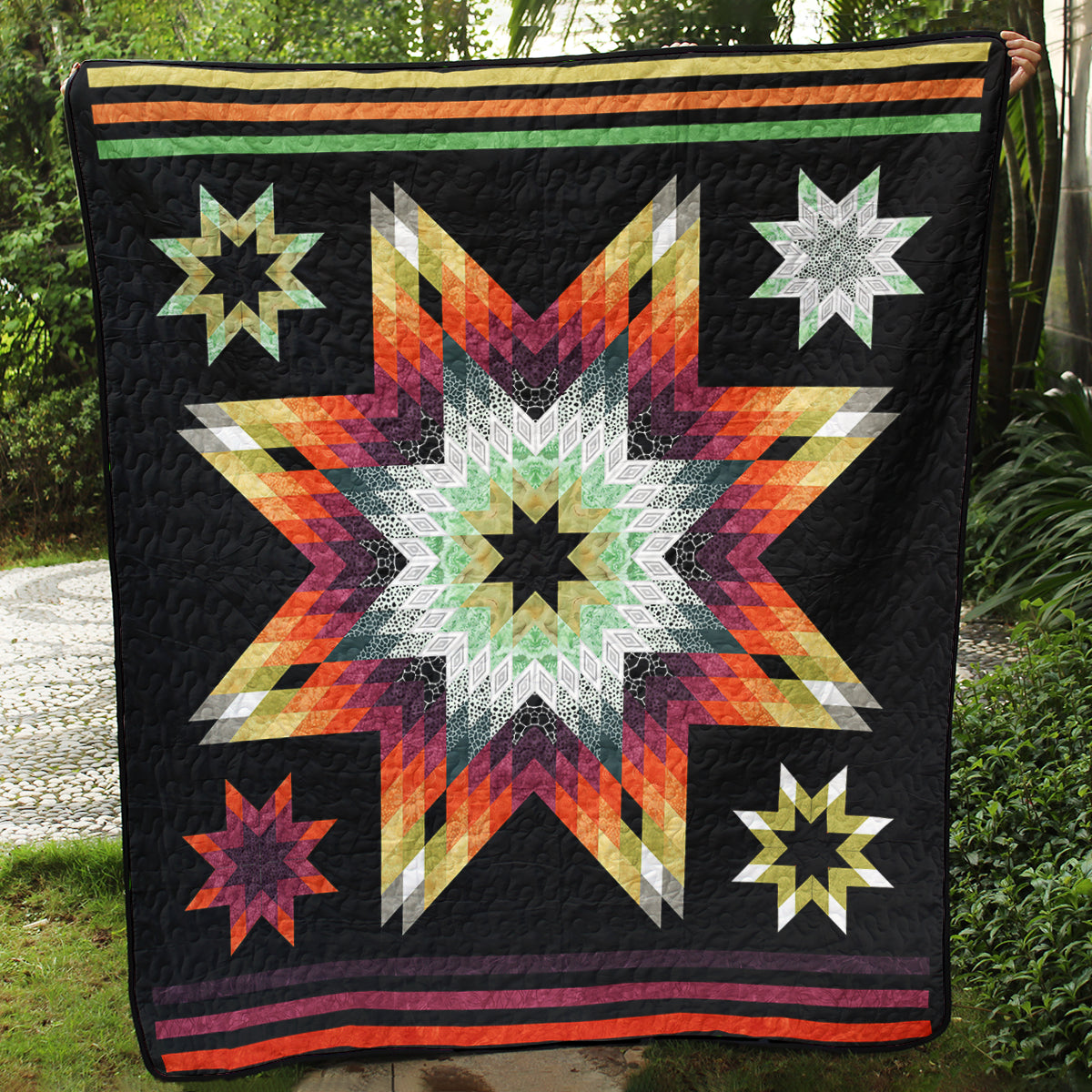 Native American Inspired Star Art Quilt TL22072304BL