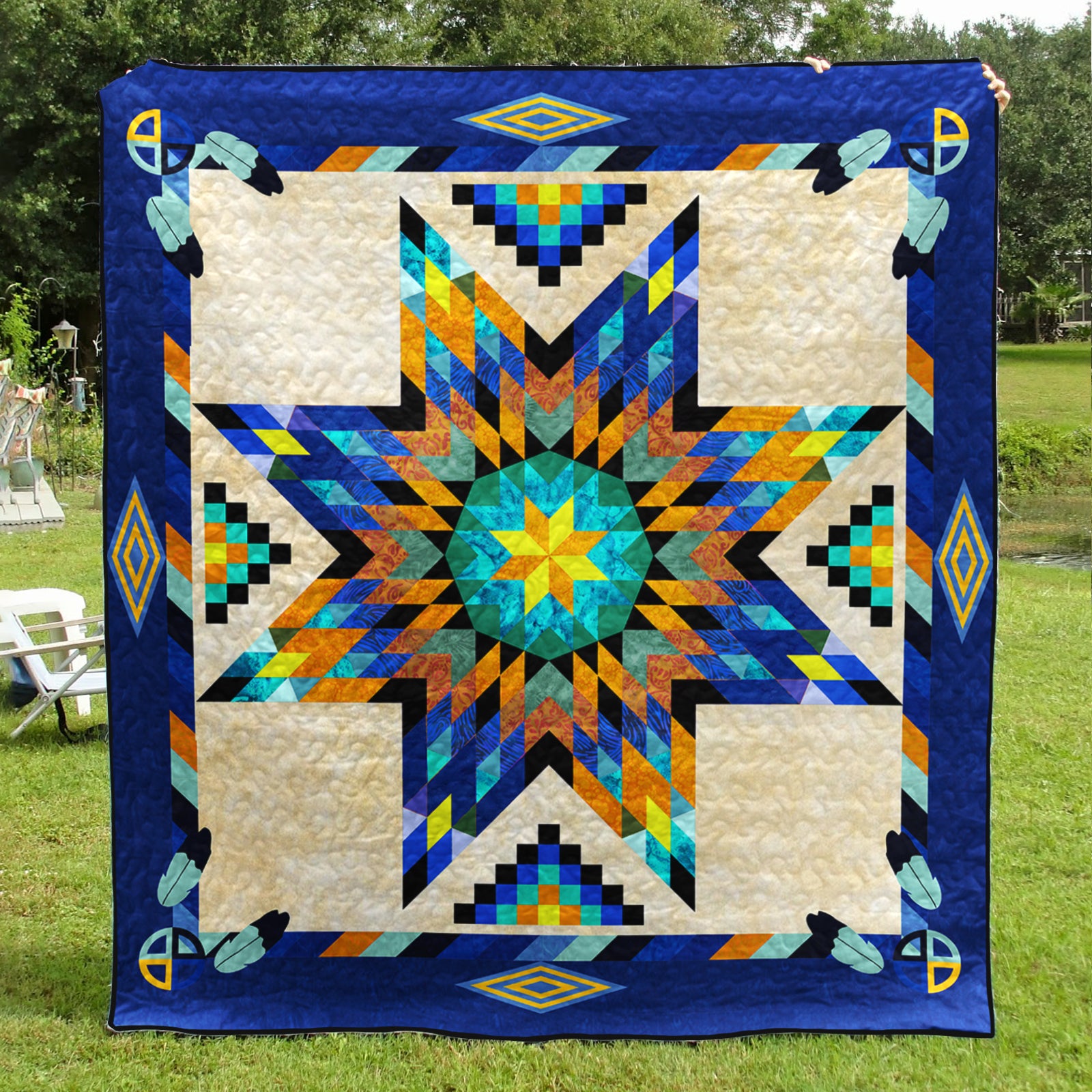 Native American Inspired Star Art Quilt TL08032303BL