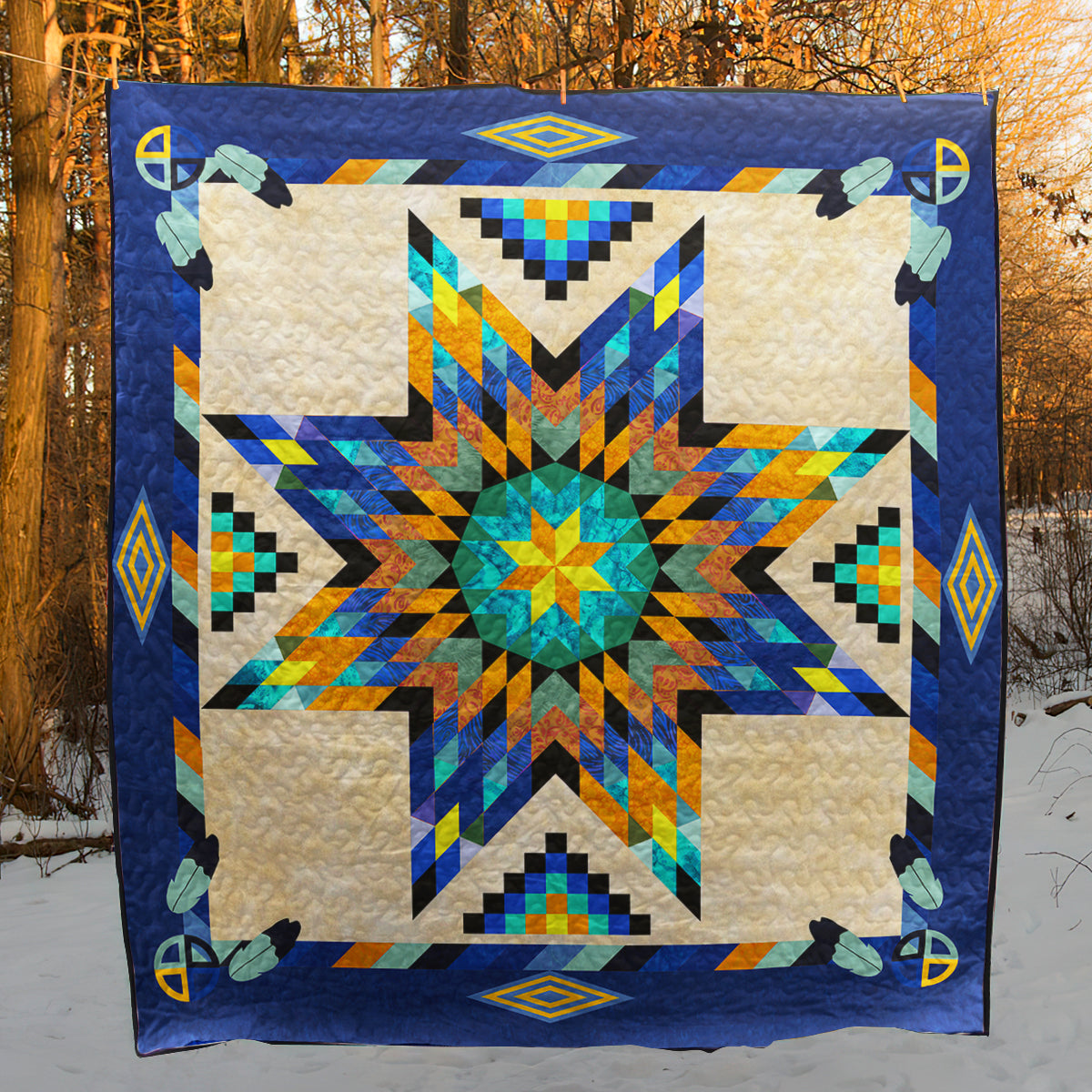 Native American Inspired Star Art Quilt TL08032303BL