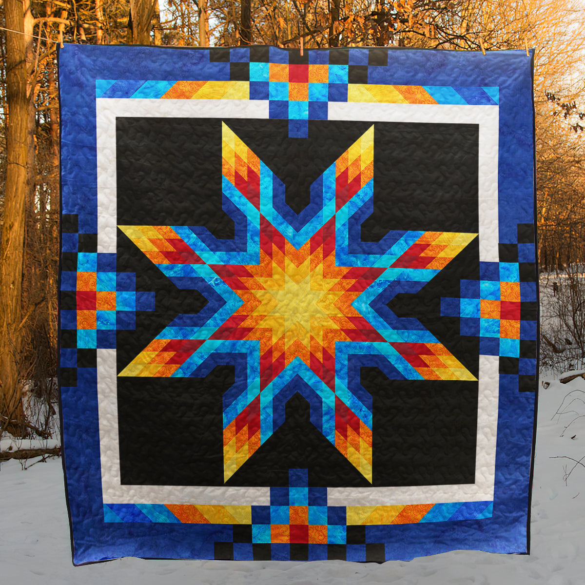 Native American Inspired Star Art Quilt TL08032304BL