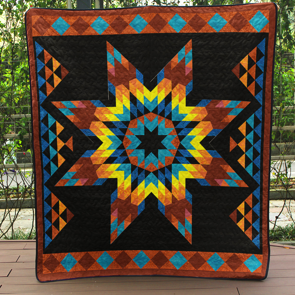 Native American Inspired Star Art Quilt TL09032302BL