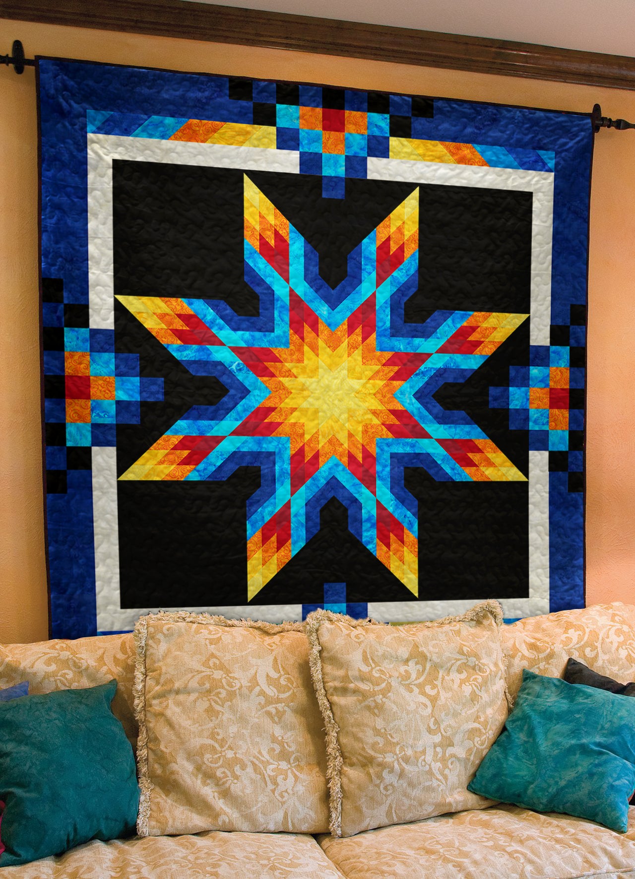 Native American Inspired Star Art Quilt TL08032304BL