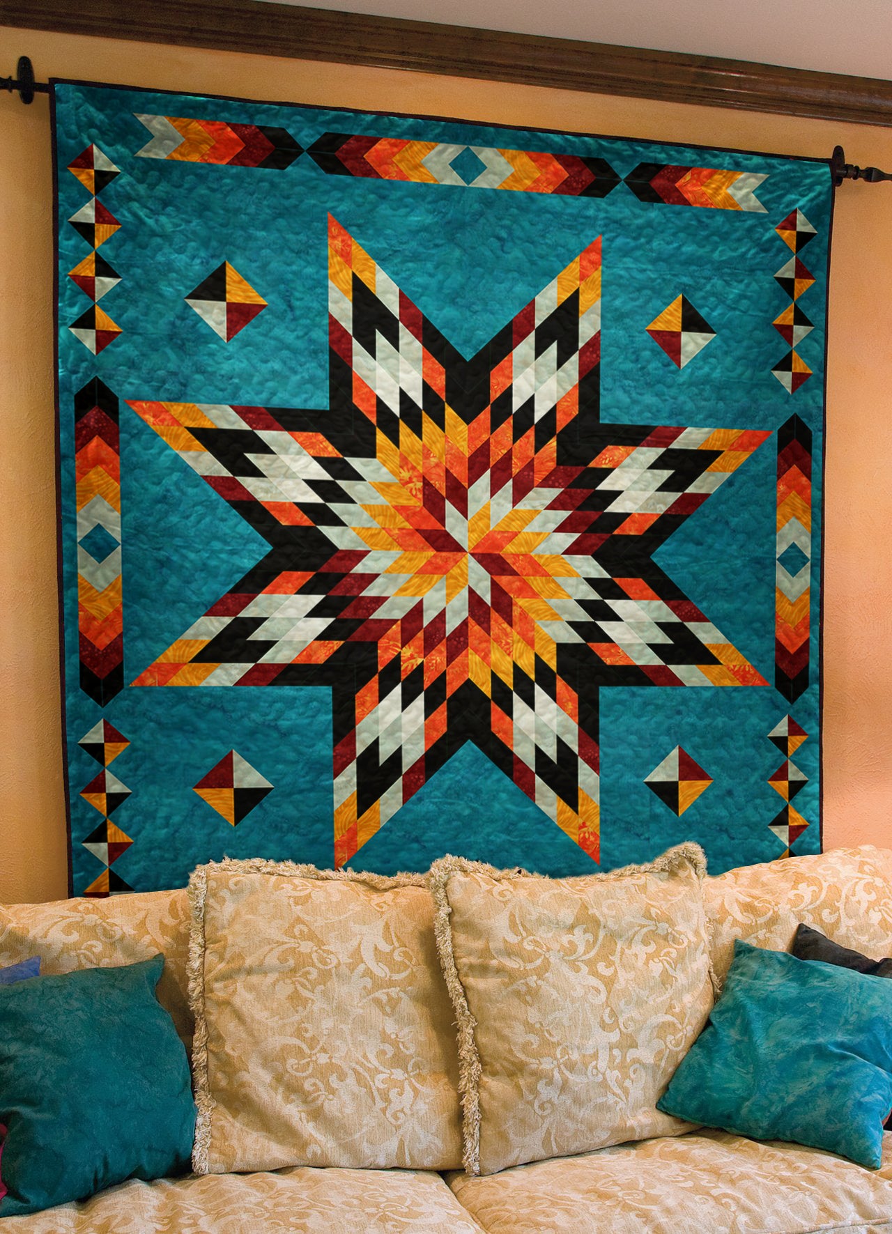 Native American Inspired Star Art Quilt TL08032305BL