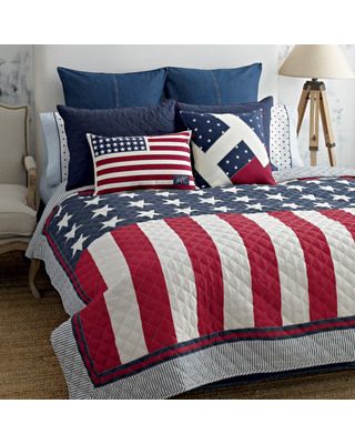 American Flag CLA3009004B Quilt Bed Set