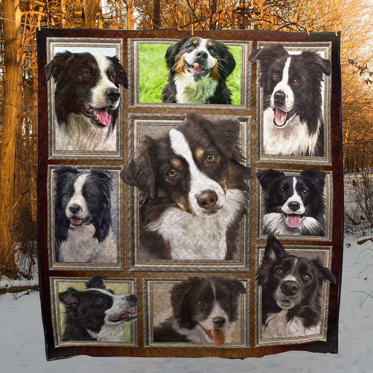 Border Collie CL08110077MDQ Art Quilt