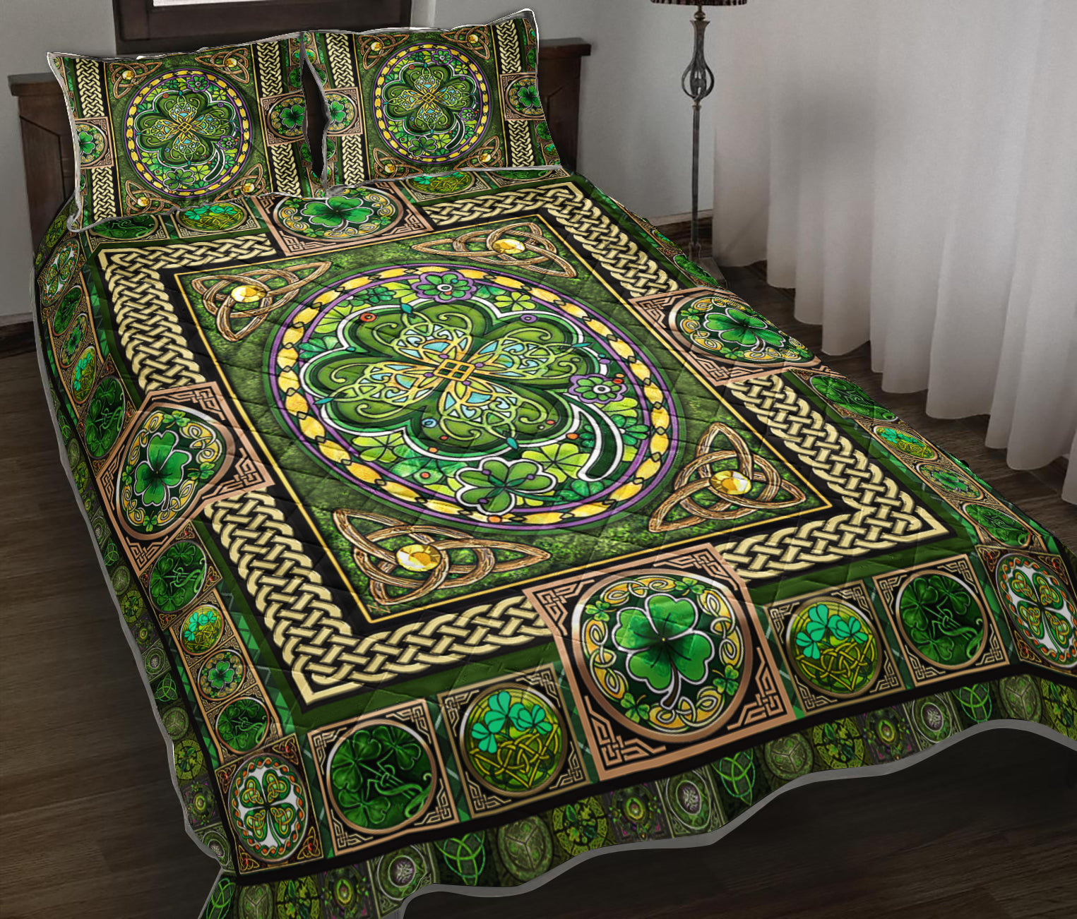 Celtic Clover Quilt Bed Set TL160909