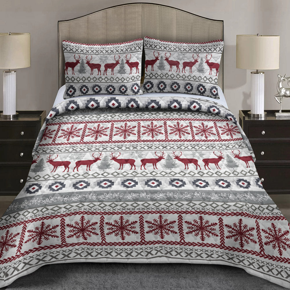 Christmas Deer CLP2709039T Quilt Bed Set