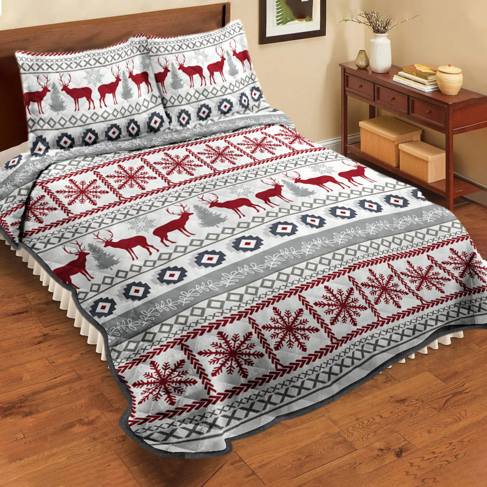 Christmas Deer CLP2709039T Quilt Bed Set