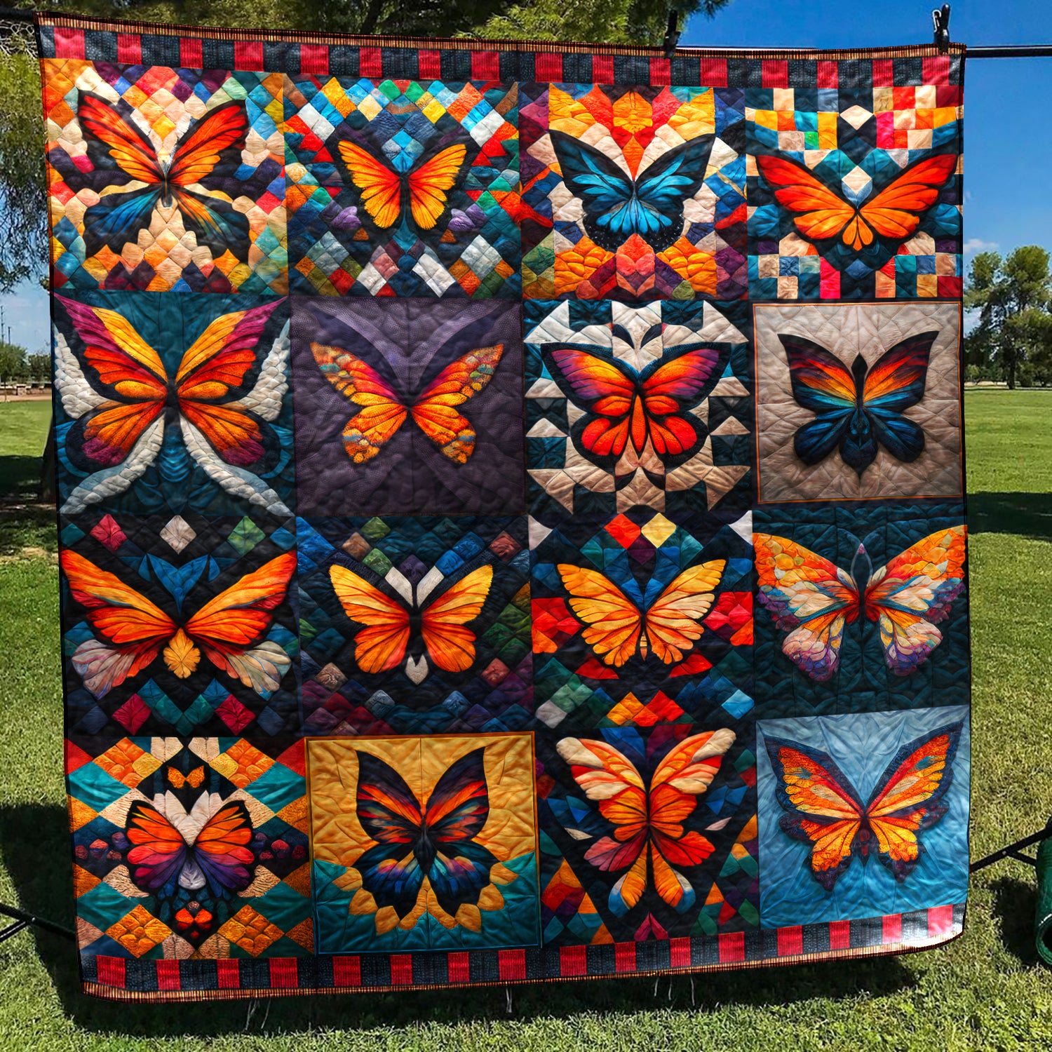 Colorful Butterfly Art Quilt TD240801Y